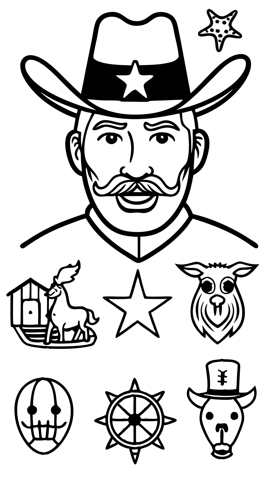 western coloring pages printable